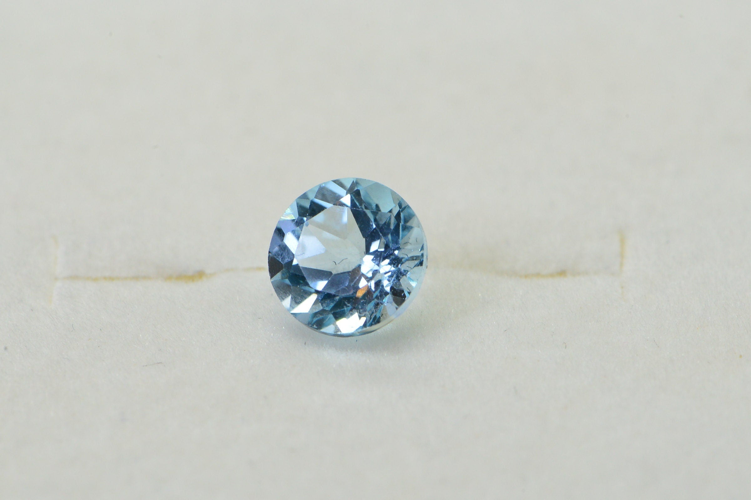 AAA Blue Topaz Gemstone: 6mm Round Faceted Crystal
