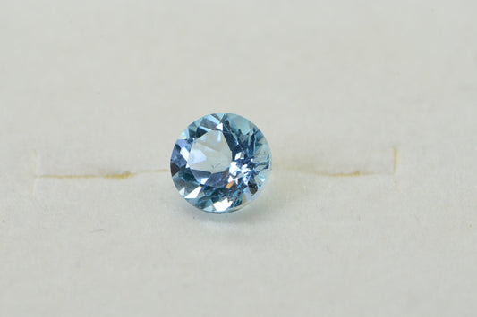 AAA Blue Topaz Gemstone: 6mm Round Faceted Crystal