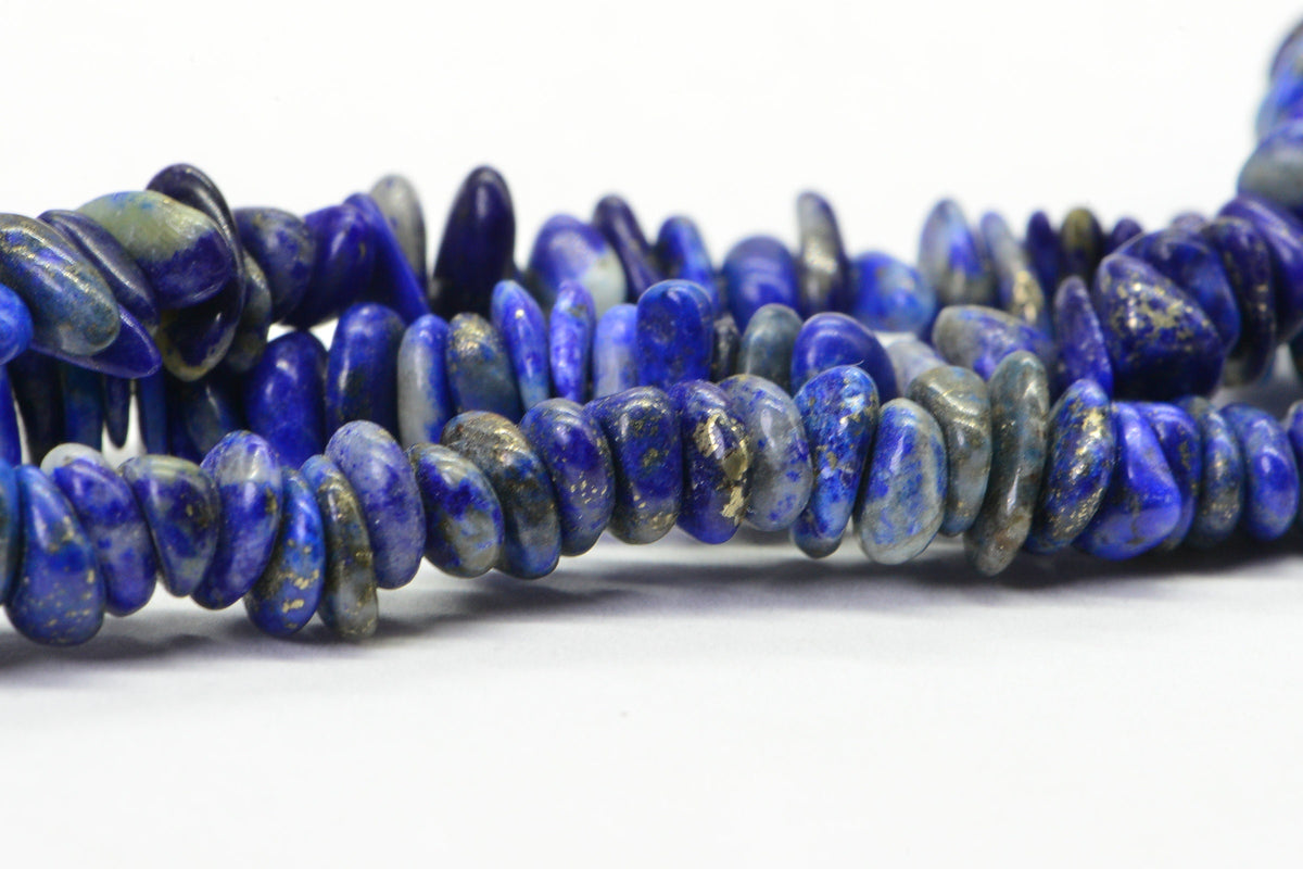 Royal Blue Lapis Lazuli Nugget Beads: 15.5" Strand