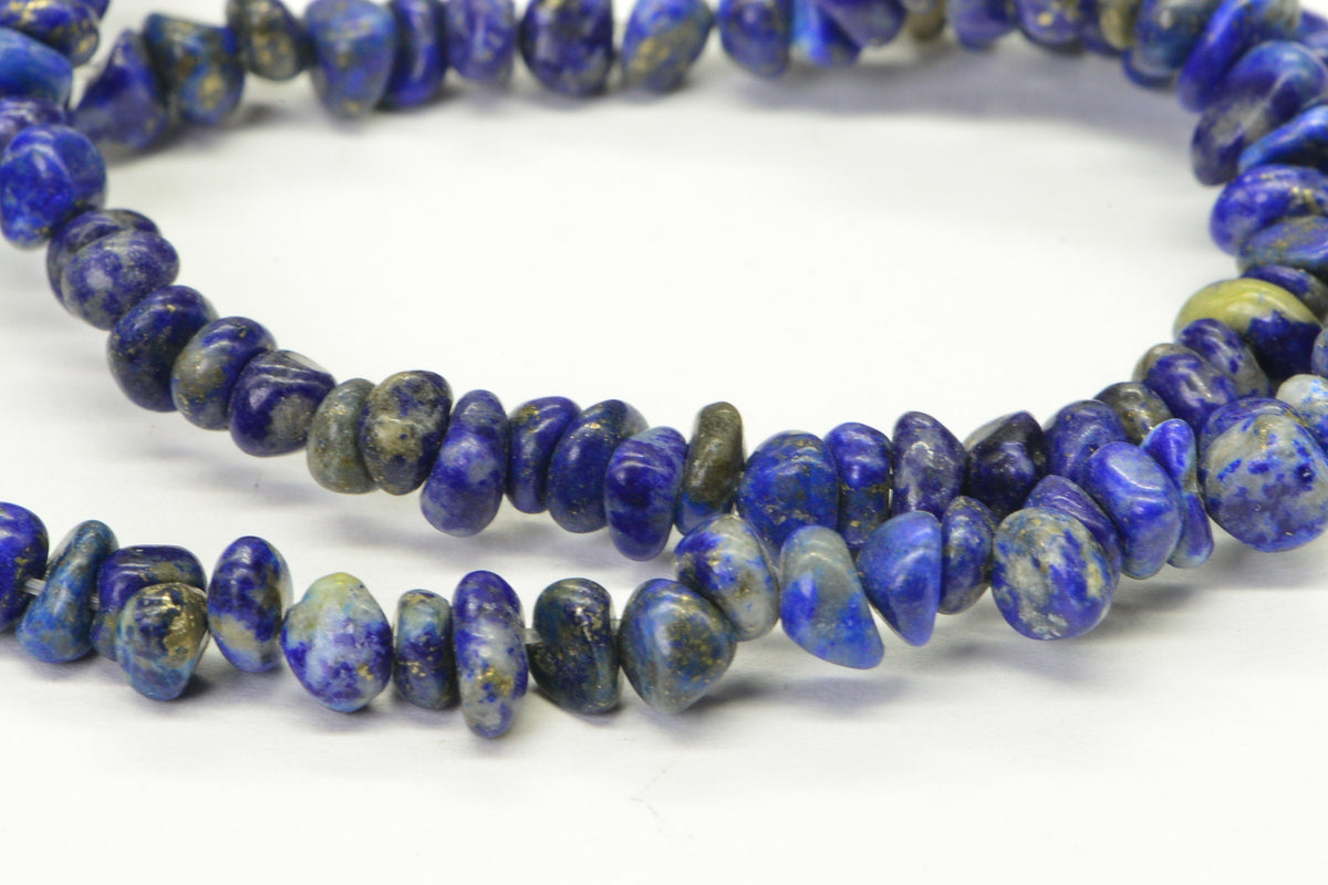Lapis Lazuli Nugget Strand: Deep Blue Gemstone Beads (15.5" Inch)