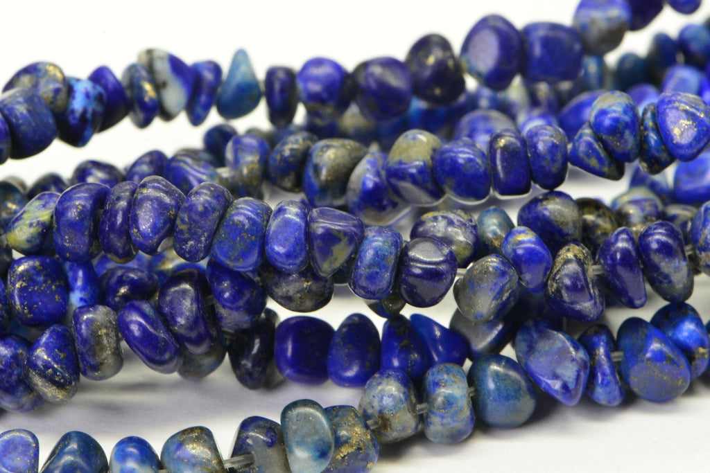 Lapis Lazuli Nugget Strand: Deep Blue Gemstone Beads (15.5" Inch)