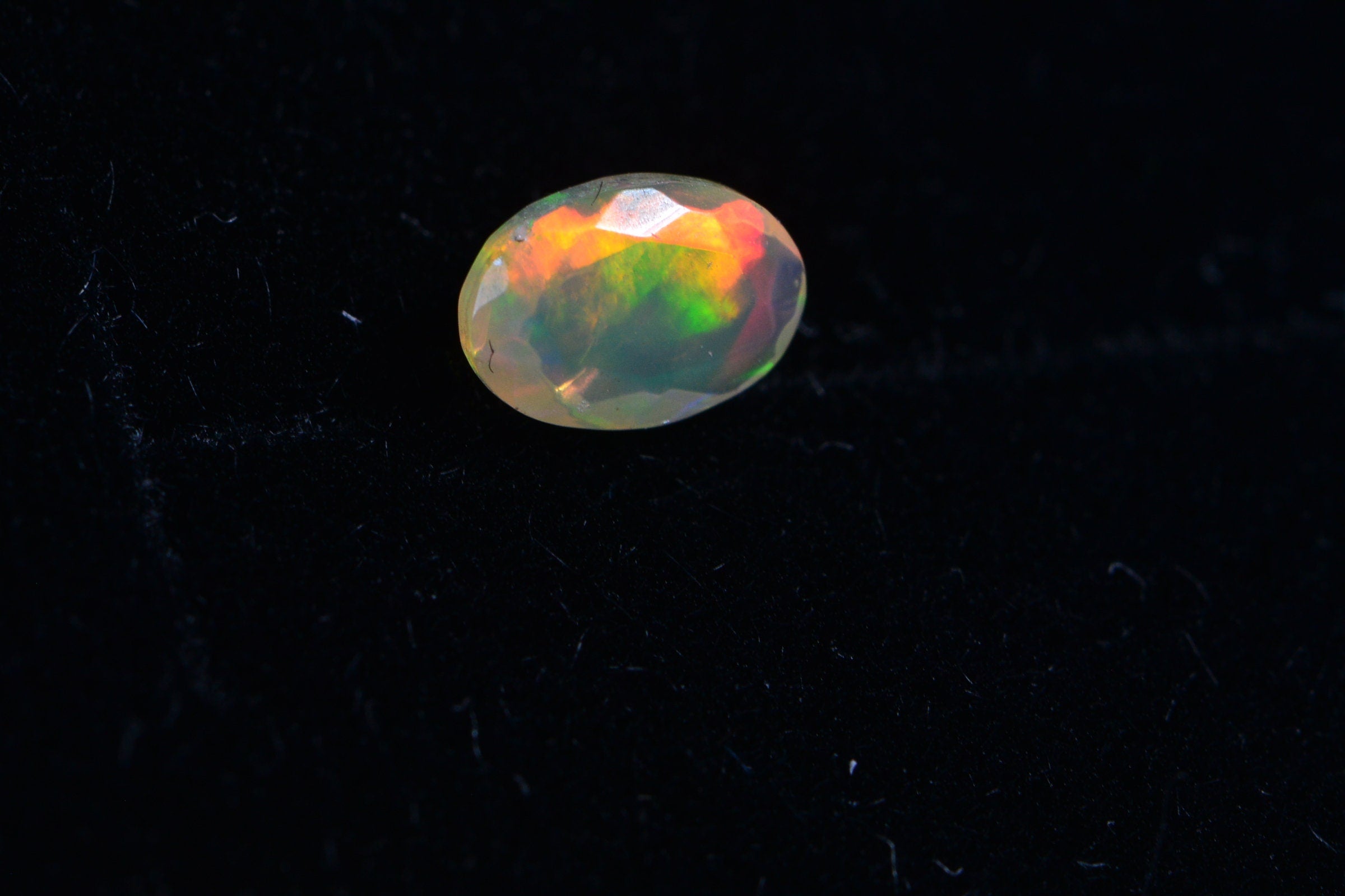 Ethiopian Welo Opal Facet Oval 6X4mm Point Back Natural Loose Gemstone