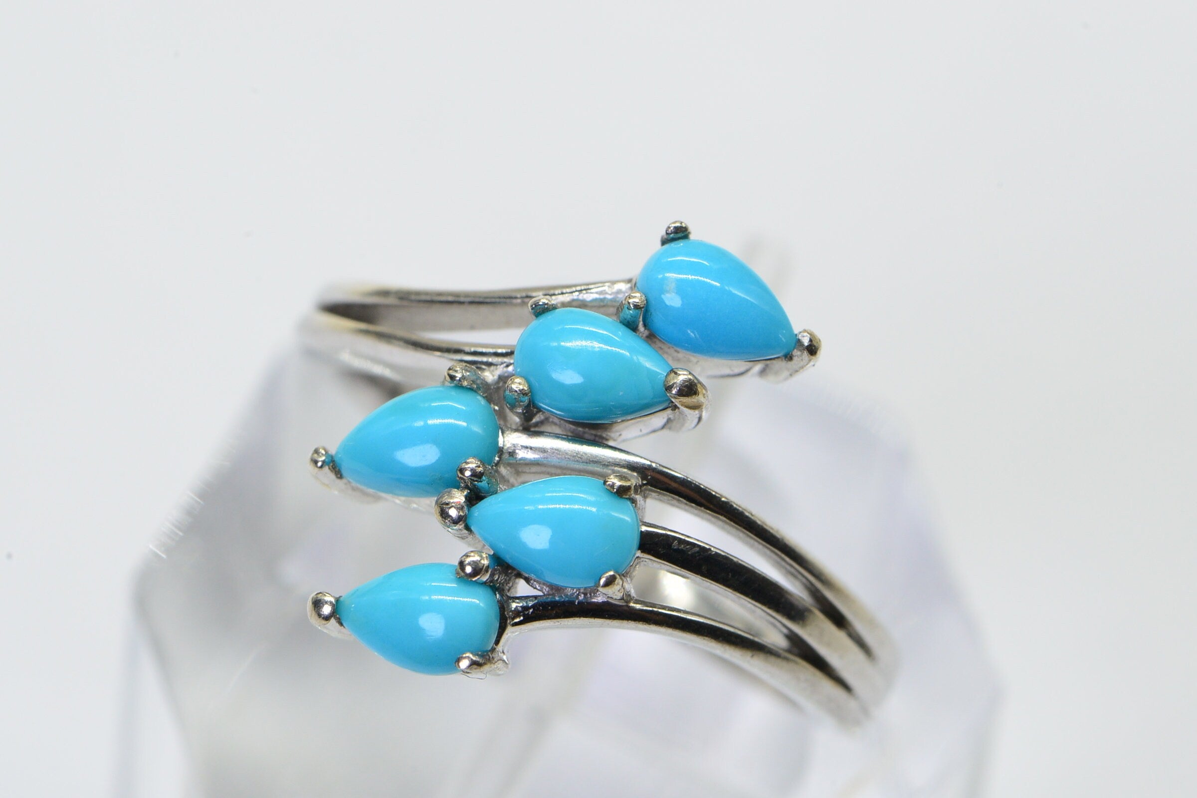 Australian Opal Sterling Silver Cluster Ring - October Birthstone