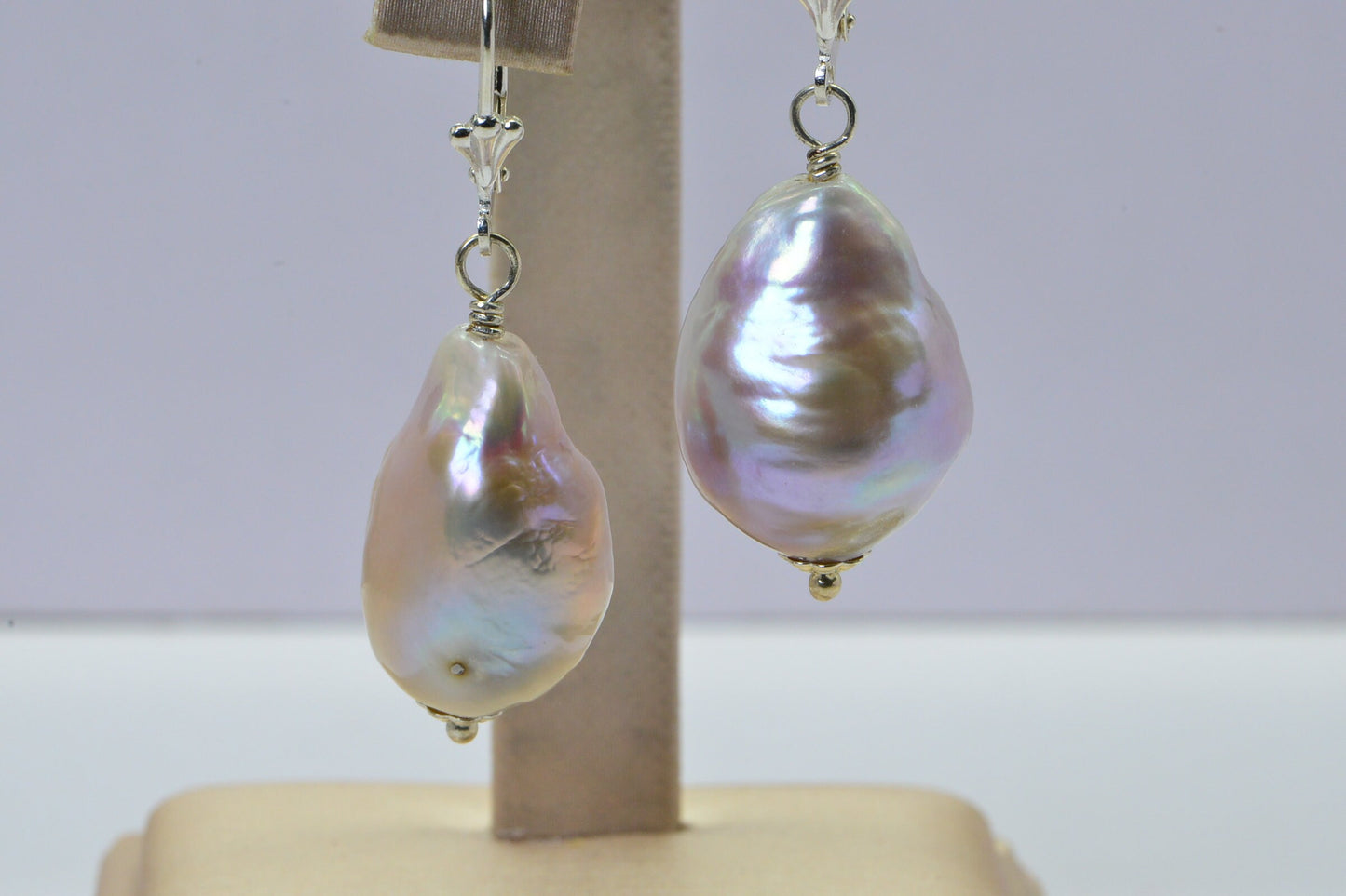 Handmade 14k Gold Filled Pink Pearl Earrings, Kasumi Like Pearl