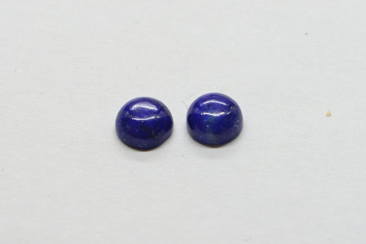 6mm Lapis Lazuli Cabochon: Hand Cut Natural Gemstone