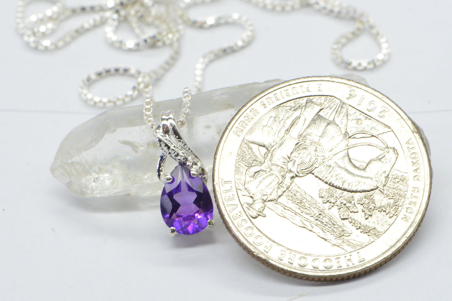 Genuine Garnet Pendant  Pear Cut Stone  Dainty Pendant  Sterling Silver Birthstone January Gemstone