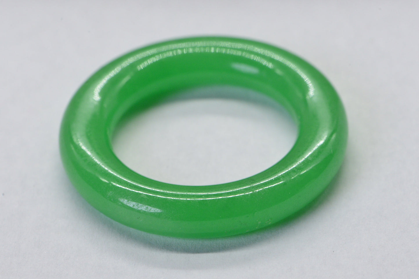 27ct Jade Ring Circle 30 mm Hand Cut Natural Gemstone