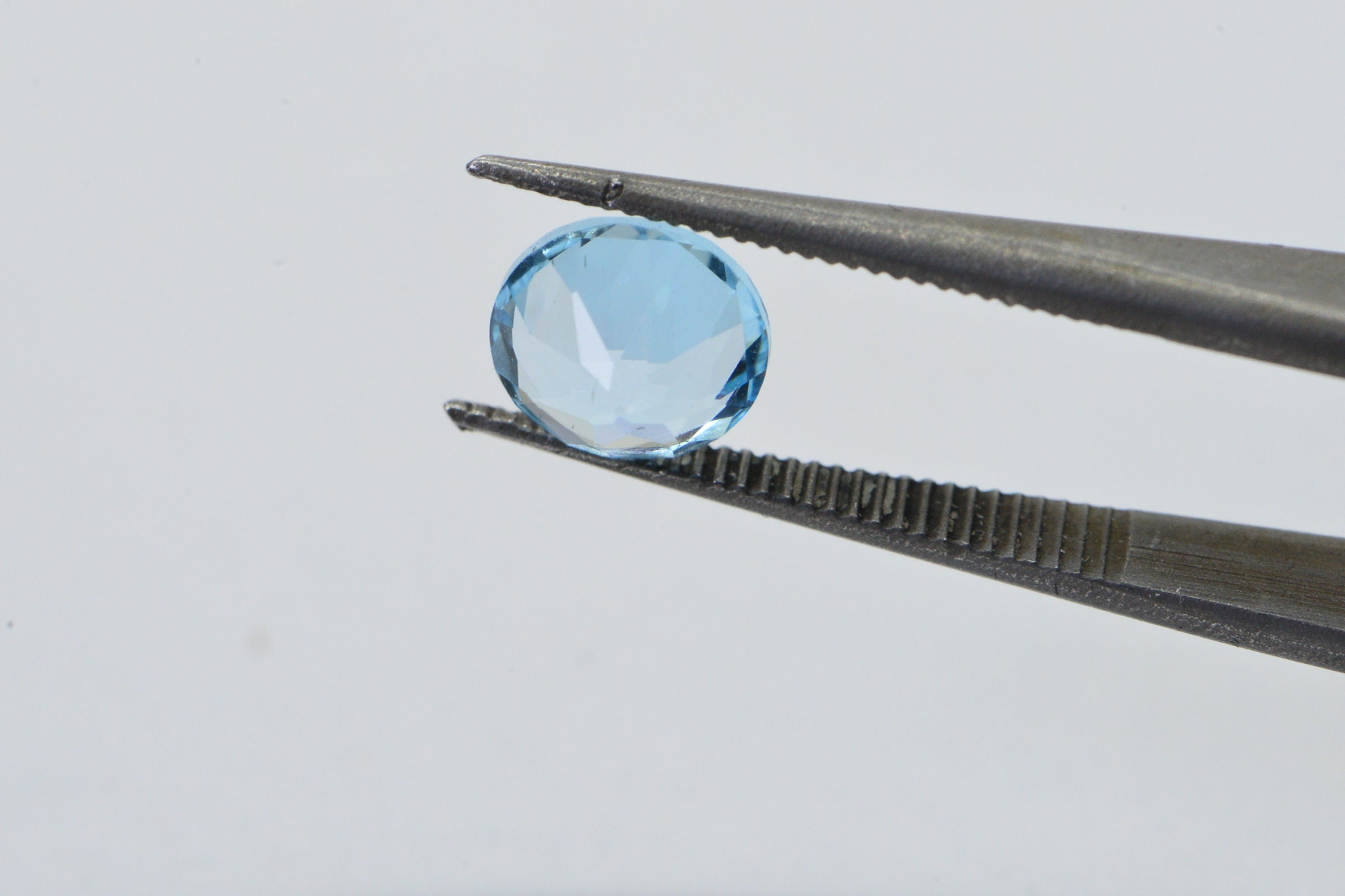 AAA Blue Topaz Gemstone: 6mm Round Faceted Crystal
