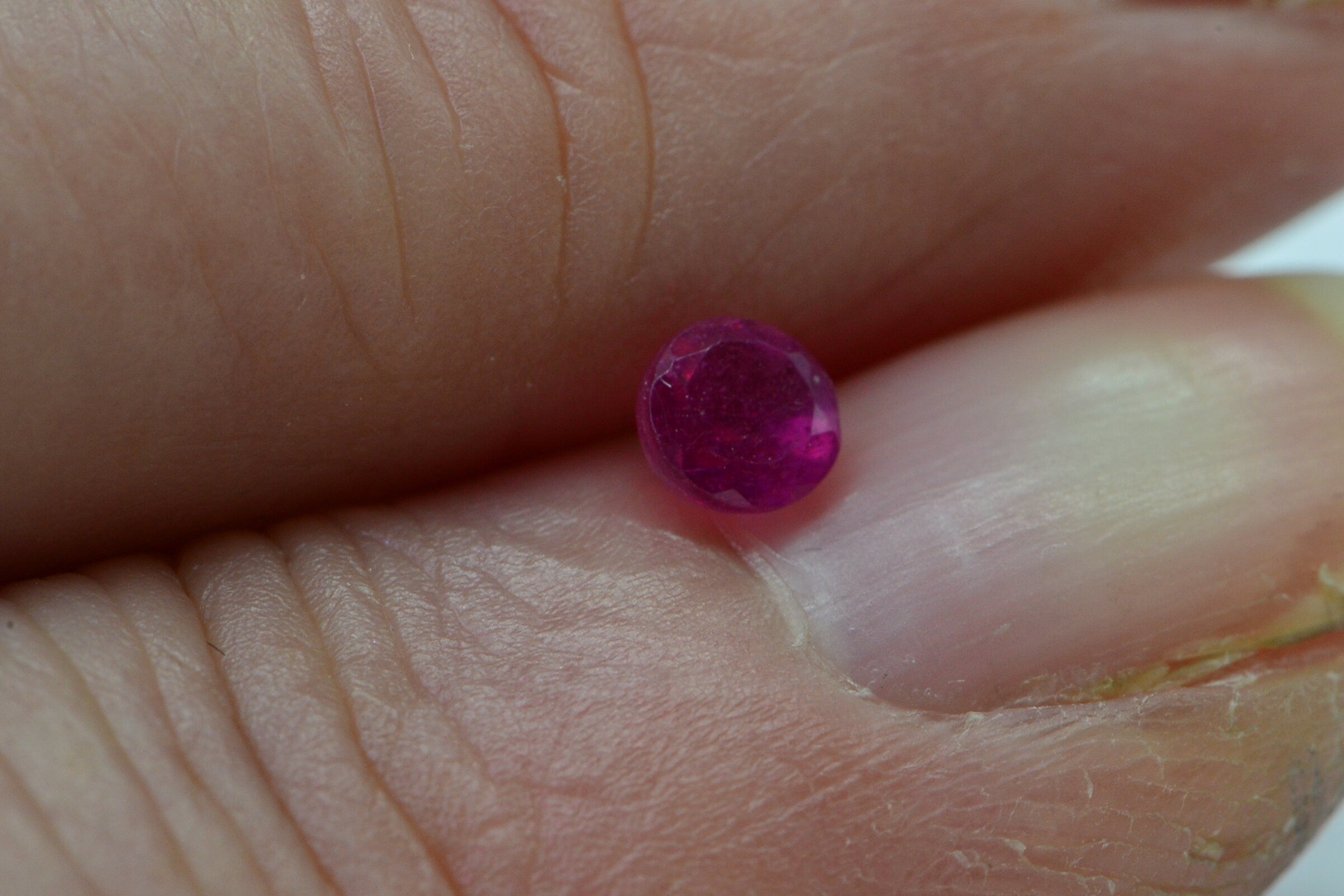 4mm Round Ruby Cabochon: Hand Cut July Birthstone