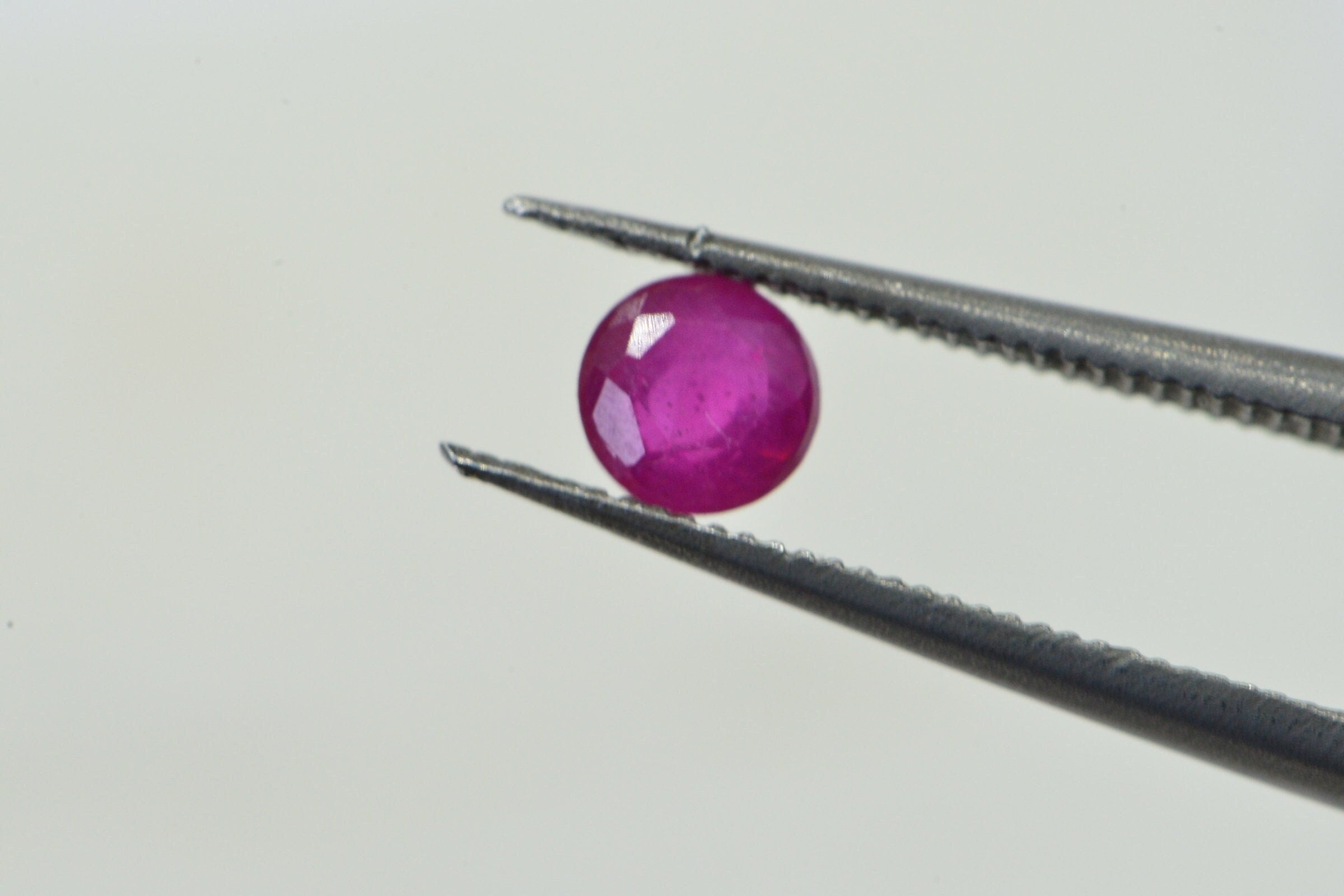 4mm Round Ruby Cabochon: Hand Cut July Birthstone