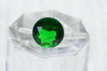 Synthetic Emerald Gemstone: 10mm Round Faceted May Birthstone