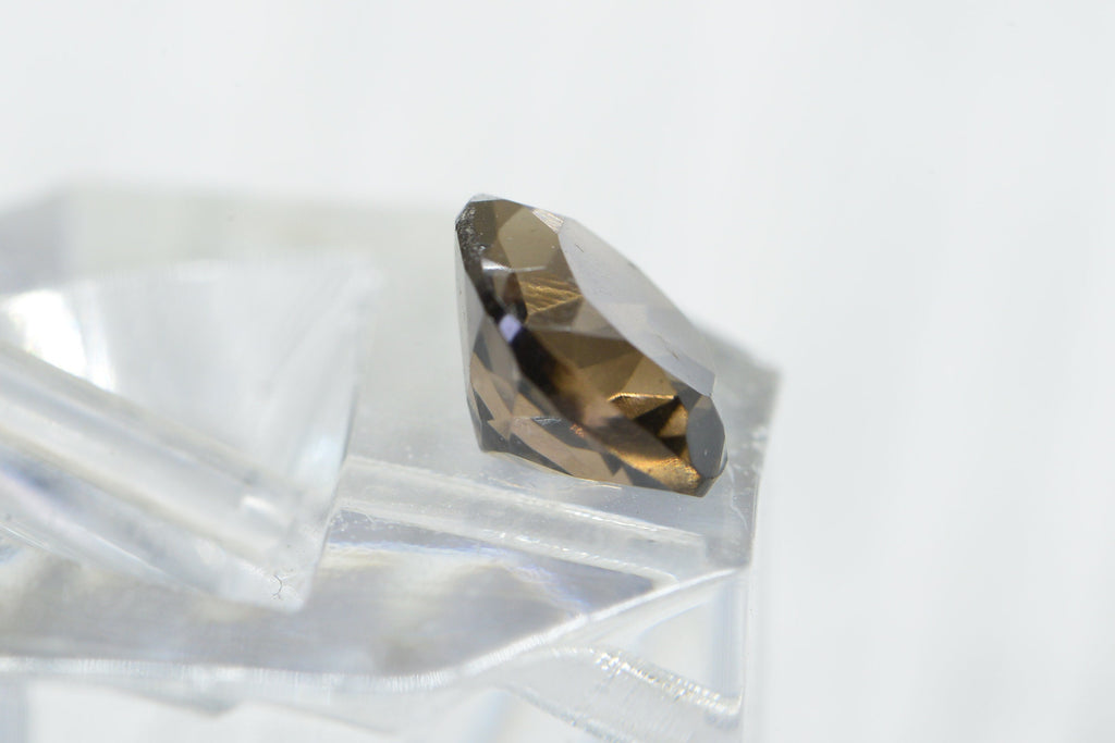 8mm Cushion Smoky Quartz Single Cutting Gemstone Point Back Square Gems