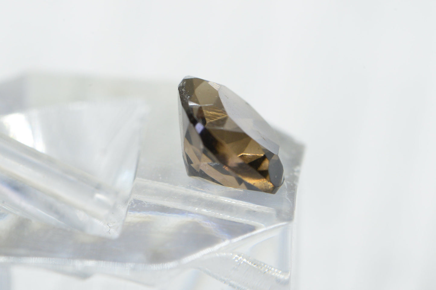 8mm Cushion Smoky Quartz Single Cutting Gemstone Point Back Square Gems