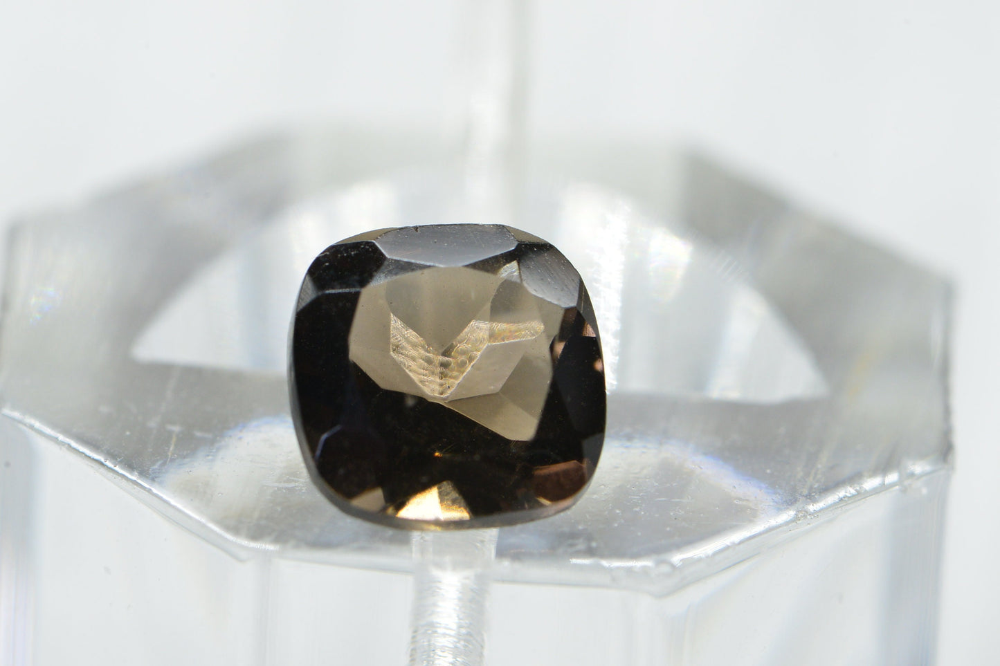 8mm Cushion Smoky Quartz Single Cutting Gemstone Point Back Square Gems