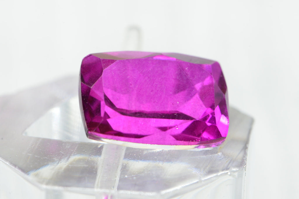 Hot Pink Rubellite Tourmaline Doublet: Emerald Cut Gemstone, 7.75 Carat
