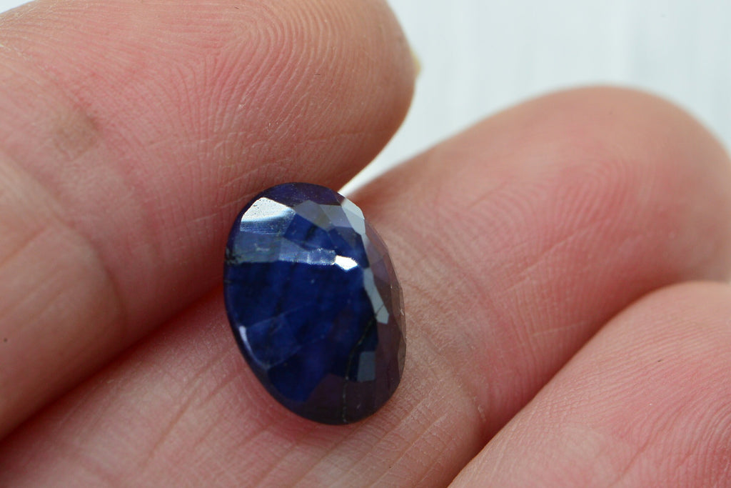 Natural Sapphire Gems Oval Faceted 12 X10 mm Gemstone Loose Gems Jewelry Making