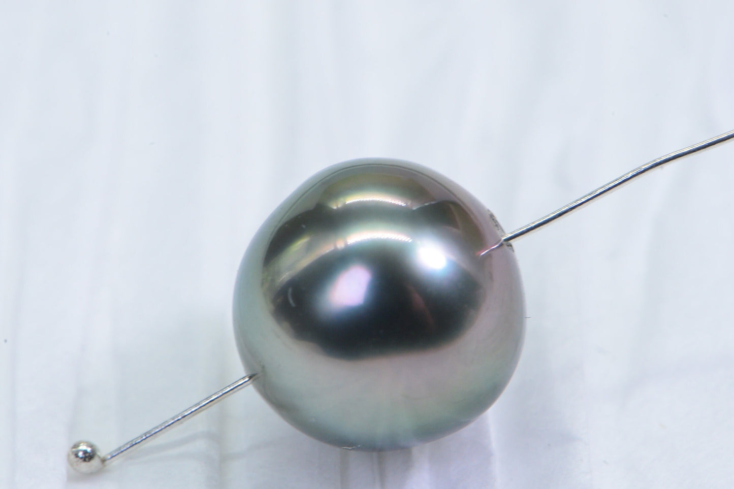AA Tahitian Gray Pearl Rond 11mm Peacock Green Gray Drilled