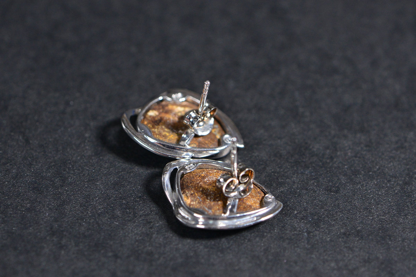 Black Opal Teardrop Earrings: Sterling Silver Bezel Set, October Birthstone