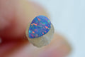 Australian Opal Doublet: Metallic Blue Teardrop Gemstone (7x5mm/0.36ct)
