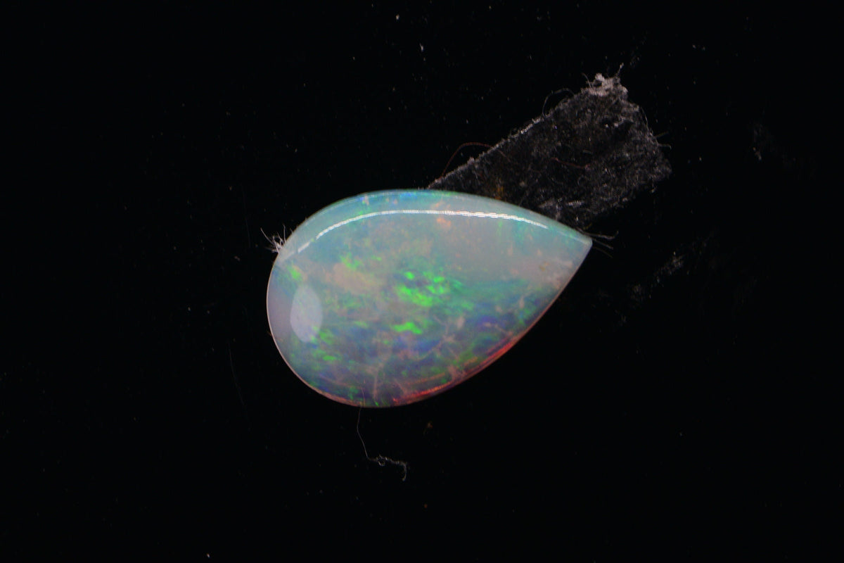 Australian White Solid Opal PEAR Cabochon 9X6mm Opal for ring earrings