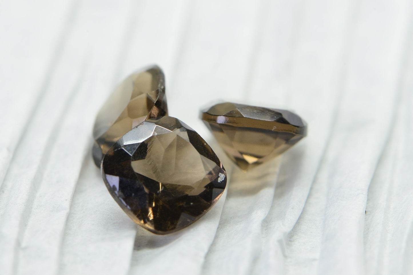 8mm Cushion Smoky Quartz Single Cutting Gemstone Point Back Square Gems