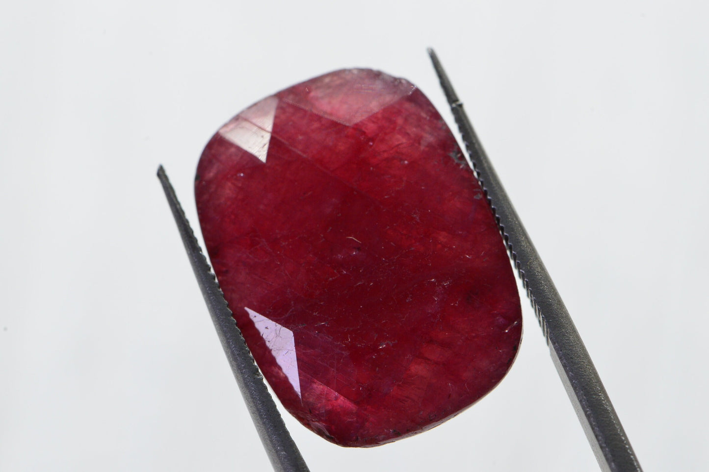 15.3ct Natural Ruby Cabochon: Rectangle Faceted Gemstone for Ring