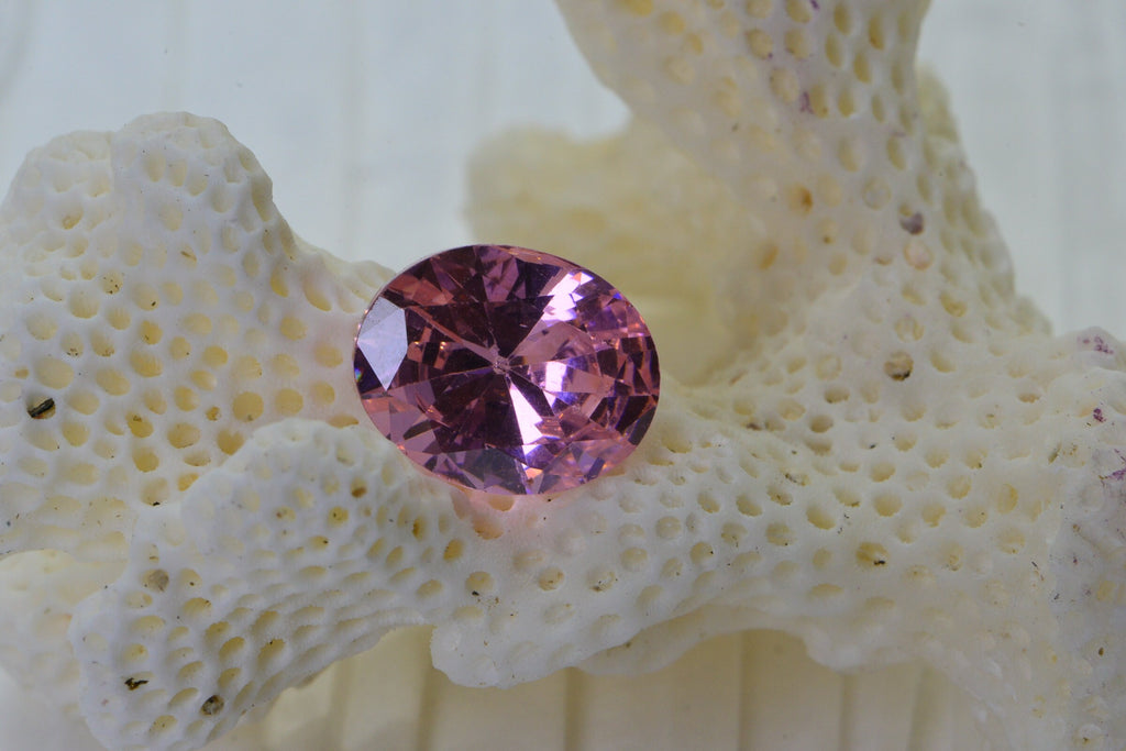 Pink Diamond Oval Faceted Simulated Diamond Brilliant cutting Loose stone for Ring
