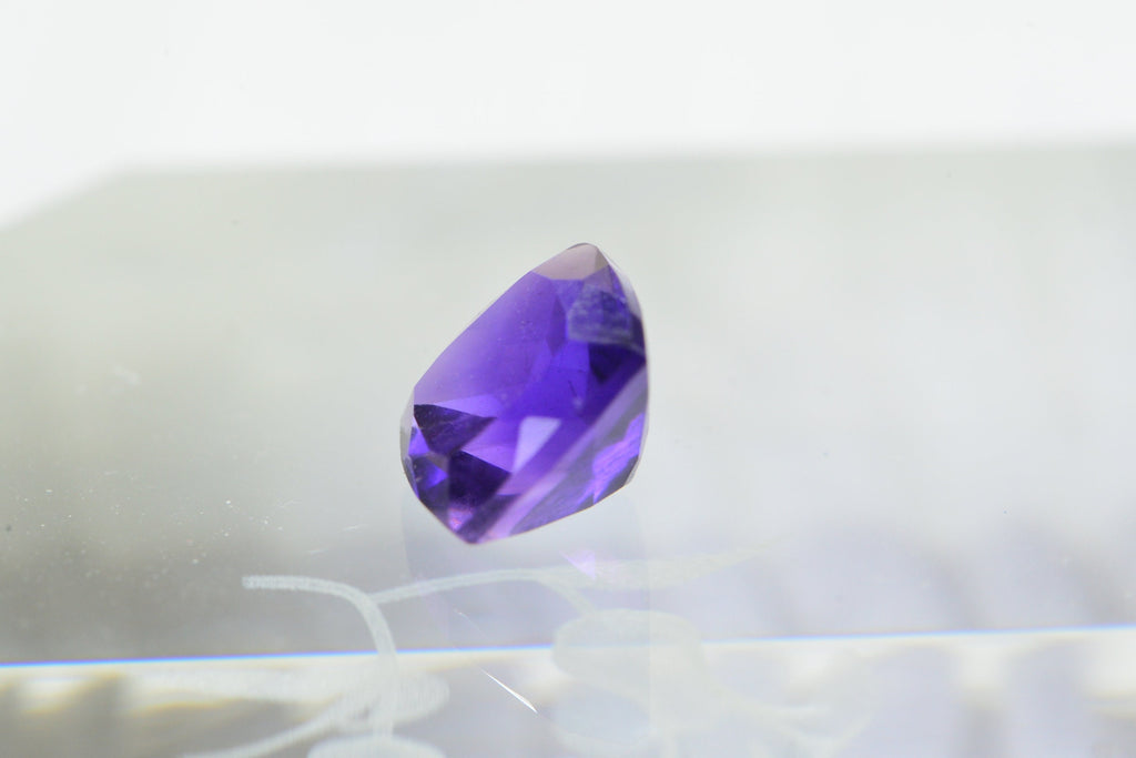 7mm Natural Amethyst Princess cut cabochon loose gemstone