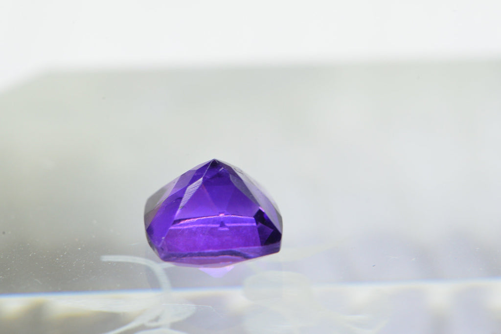 7mm Natural Amethyst Princess cut cabochon loose gemstone