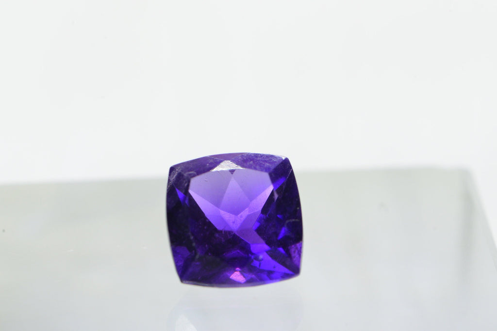 7mm Natural Amethyst Princess cut cabochon loose gemstone