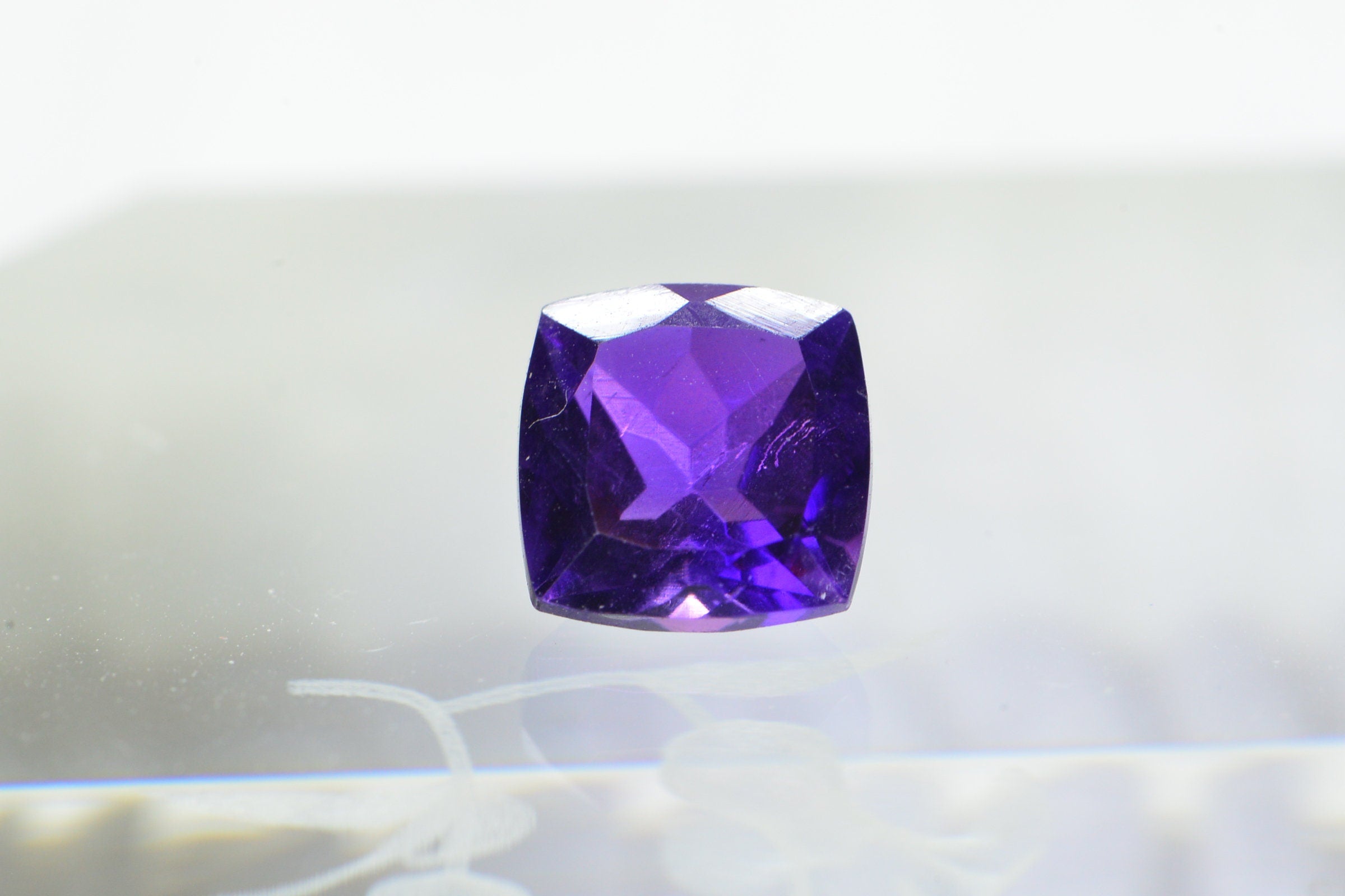 7mm Natural Amethyst Princess cut cabochon loose gemstone