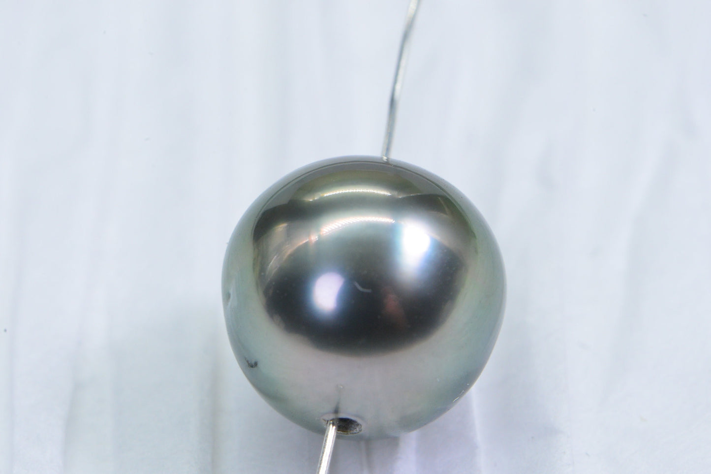AA Tahitian Gray Pearl Rond 11mm Peacock Green Gray Drilled