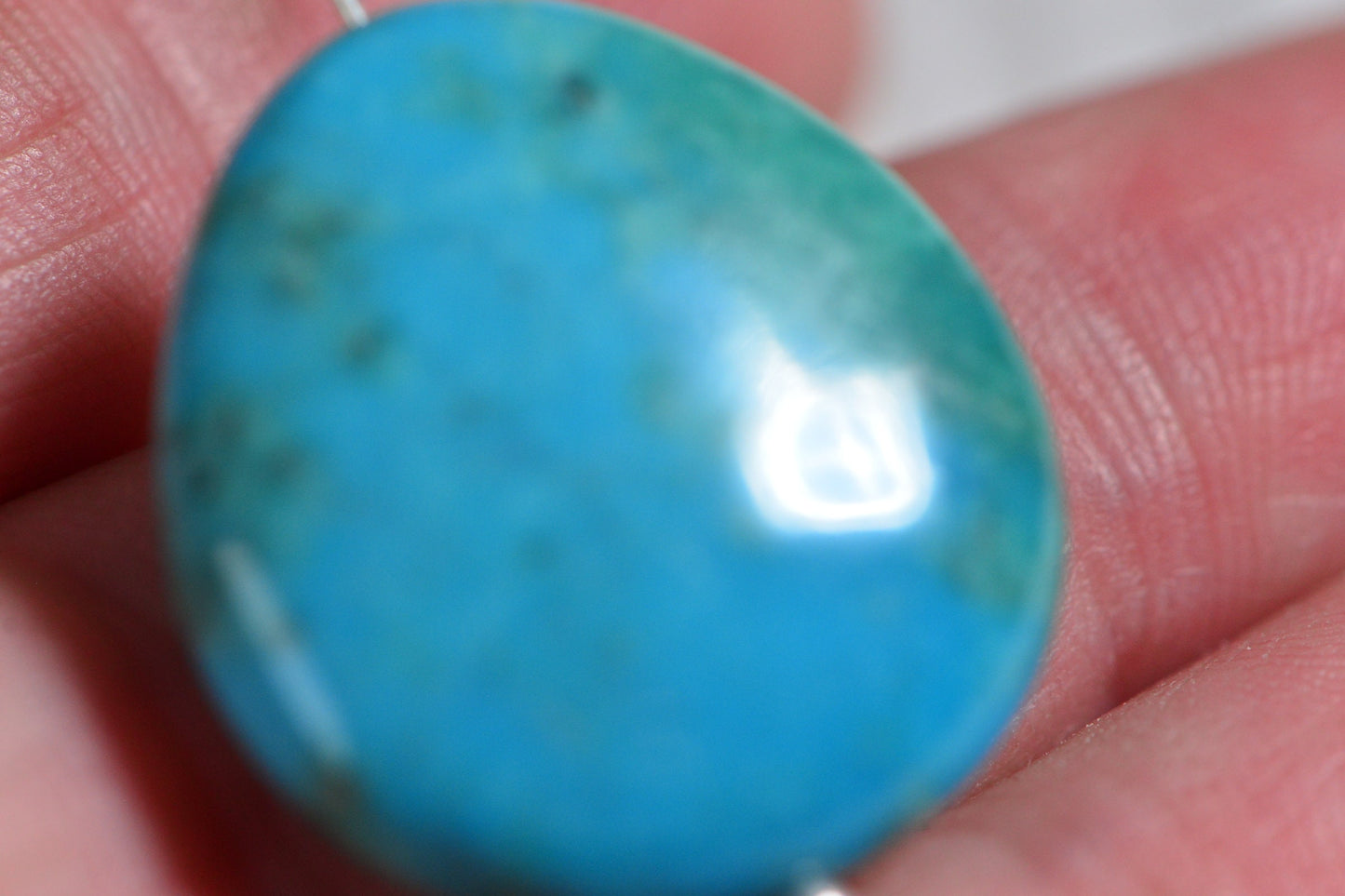 Kingman Turquoise Cabochon: Pear Freeform Gemstone, 25.50ct