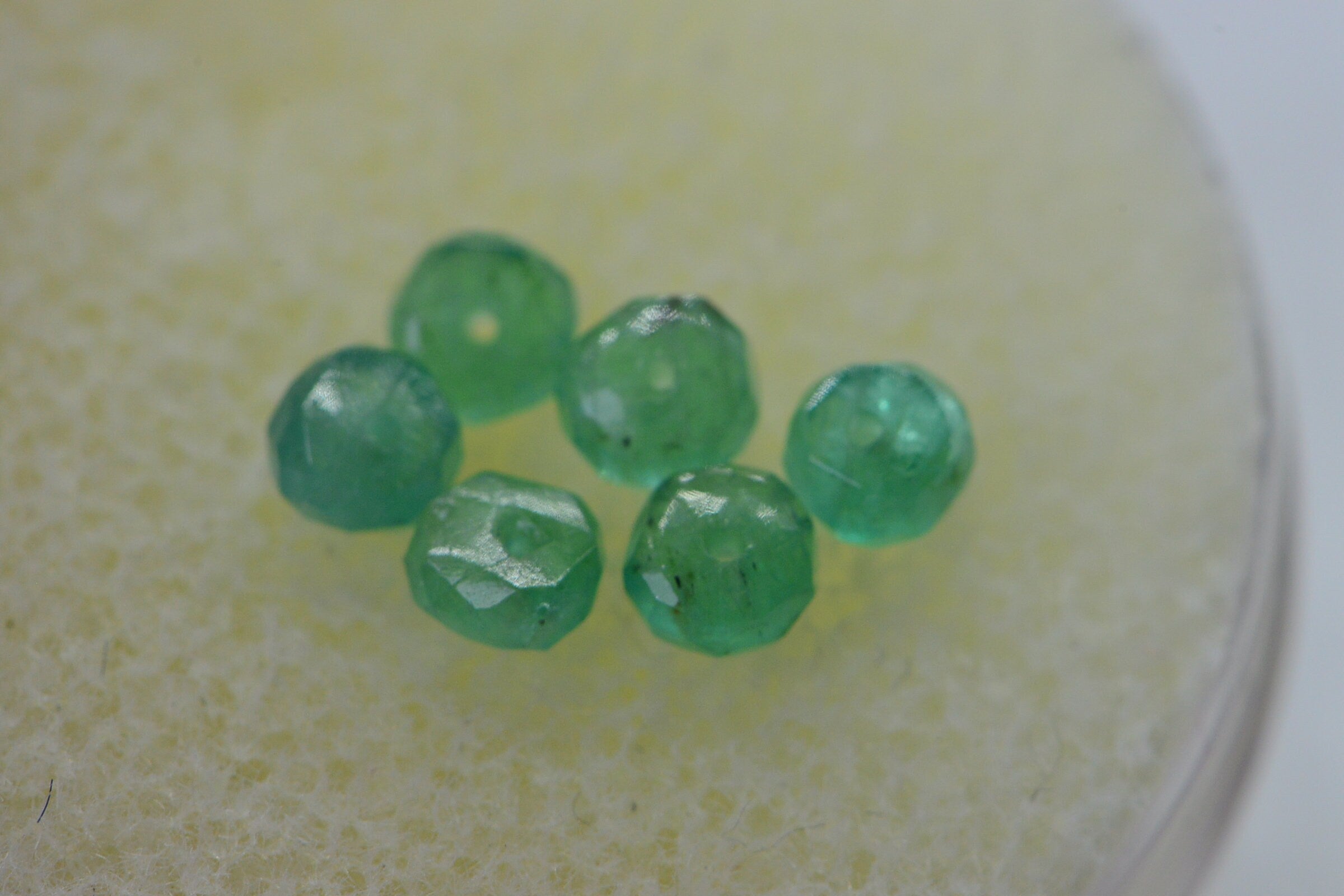 Faceted Emerald Rondelle Beads: Natural Gemstone Jewelry Making Supplies