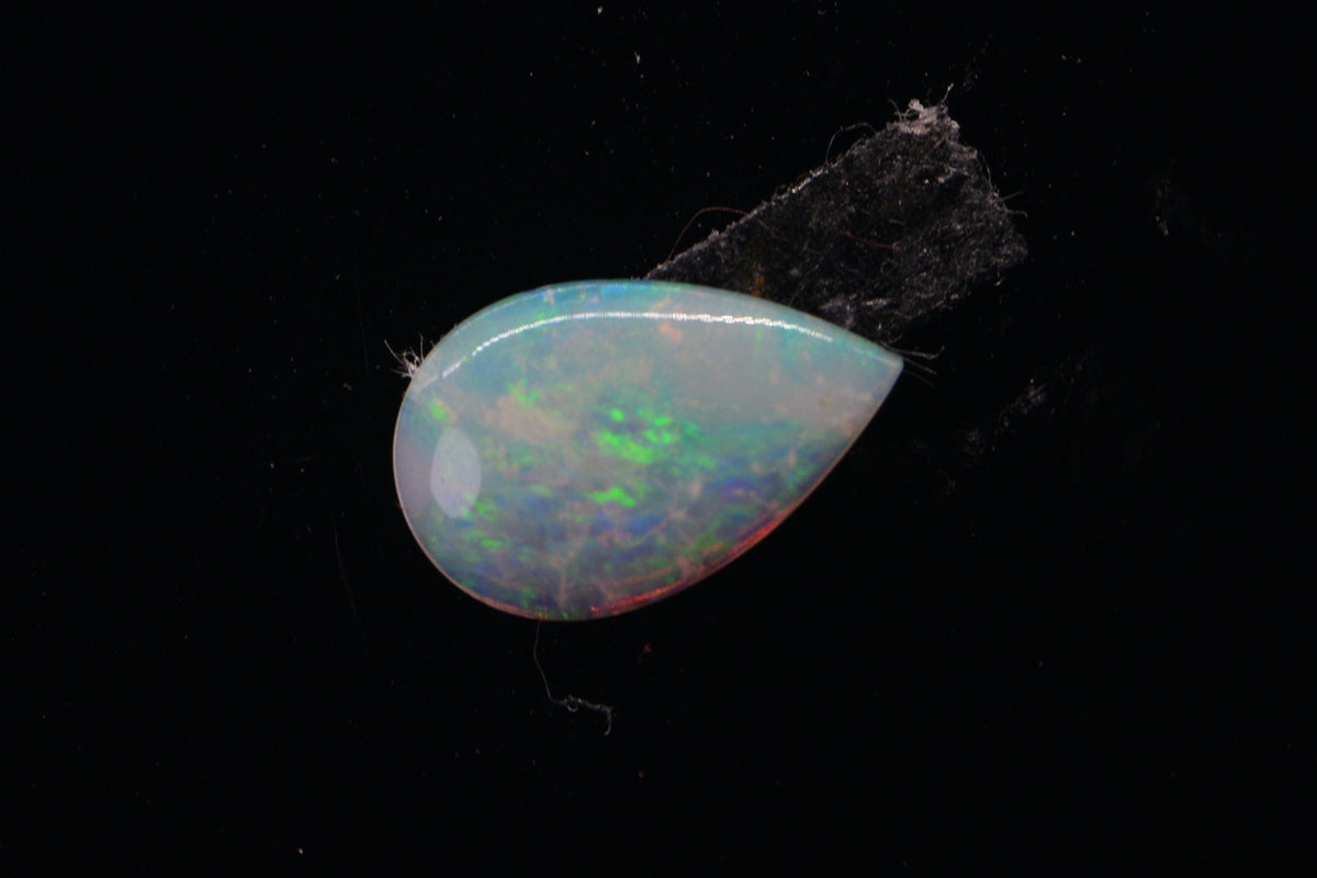Australian White Solid Opal PEAR Cabochon 9X6mm Opal for ring earrings
