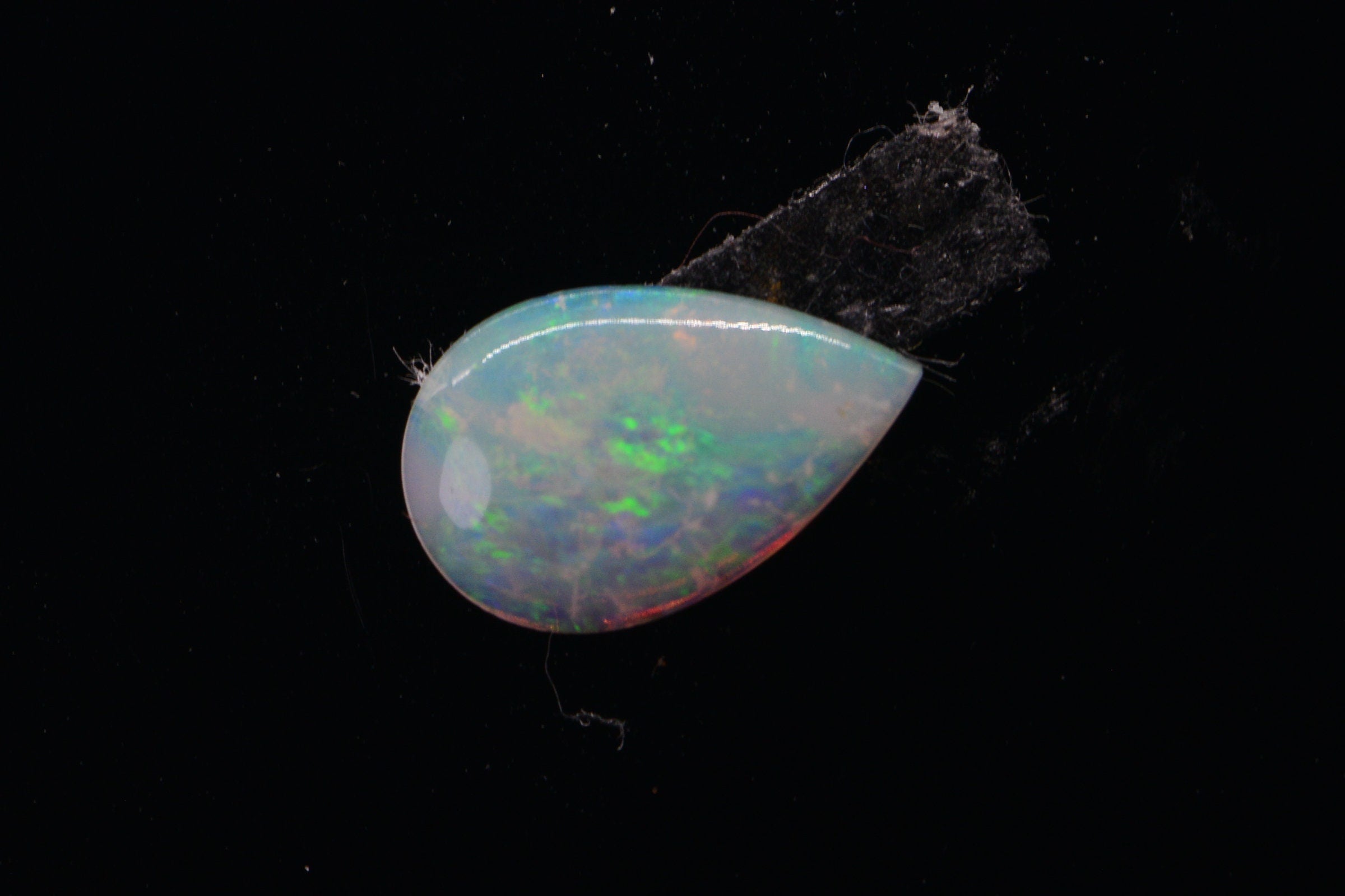 Australian White Solid Opal PEAR Cabochon 9X6mm Opal for ring earrings