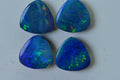 7mm Australian Black Opal doublet Natural Gemstone Triangle Cabochons one  stone per listing