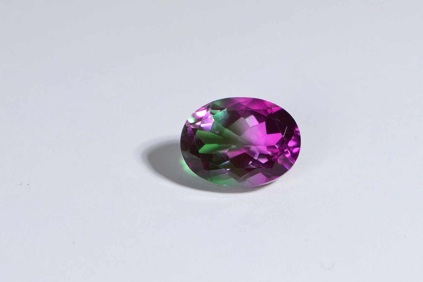 13.25ct Watermelon Tourmaline Doublet Quartz Oval Cabochon 18X13mm  Multi Color Gemstone