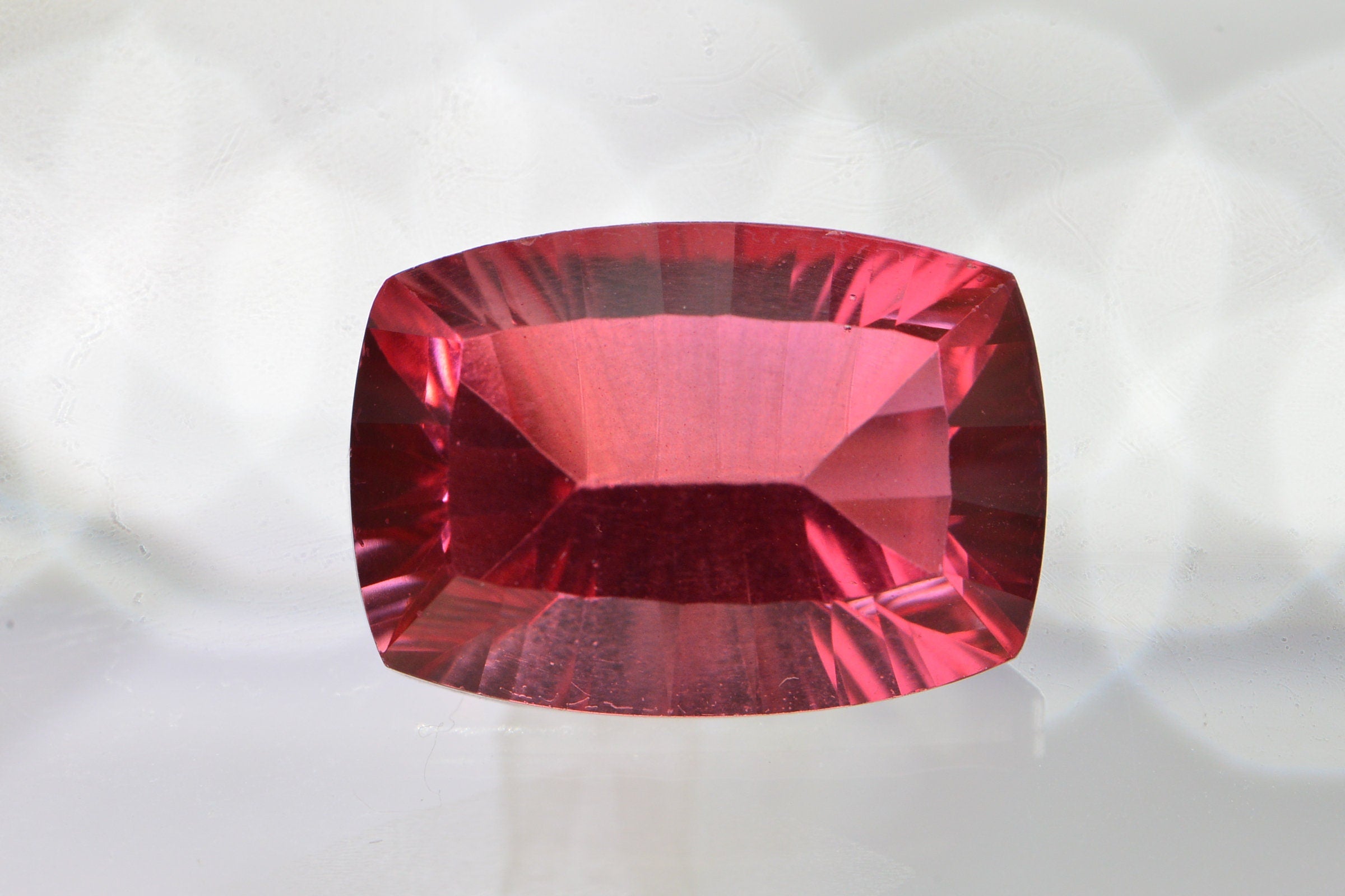 Bi color Tourmaline Doublet Concave Cut Cushion Rectangle Facet Loose Gemstone