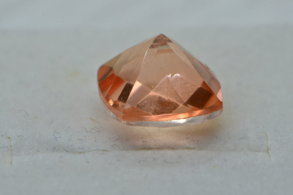Morganite Doublet Quartz  Faceted Cushion Gemstone Loose 10mm