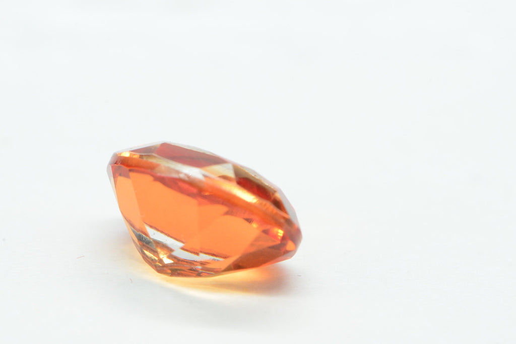 Bi color  Orange Sapphire Doublet Oval  Cut Cushion 14X10mm Facet Loose Gemstone