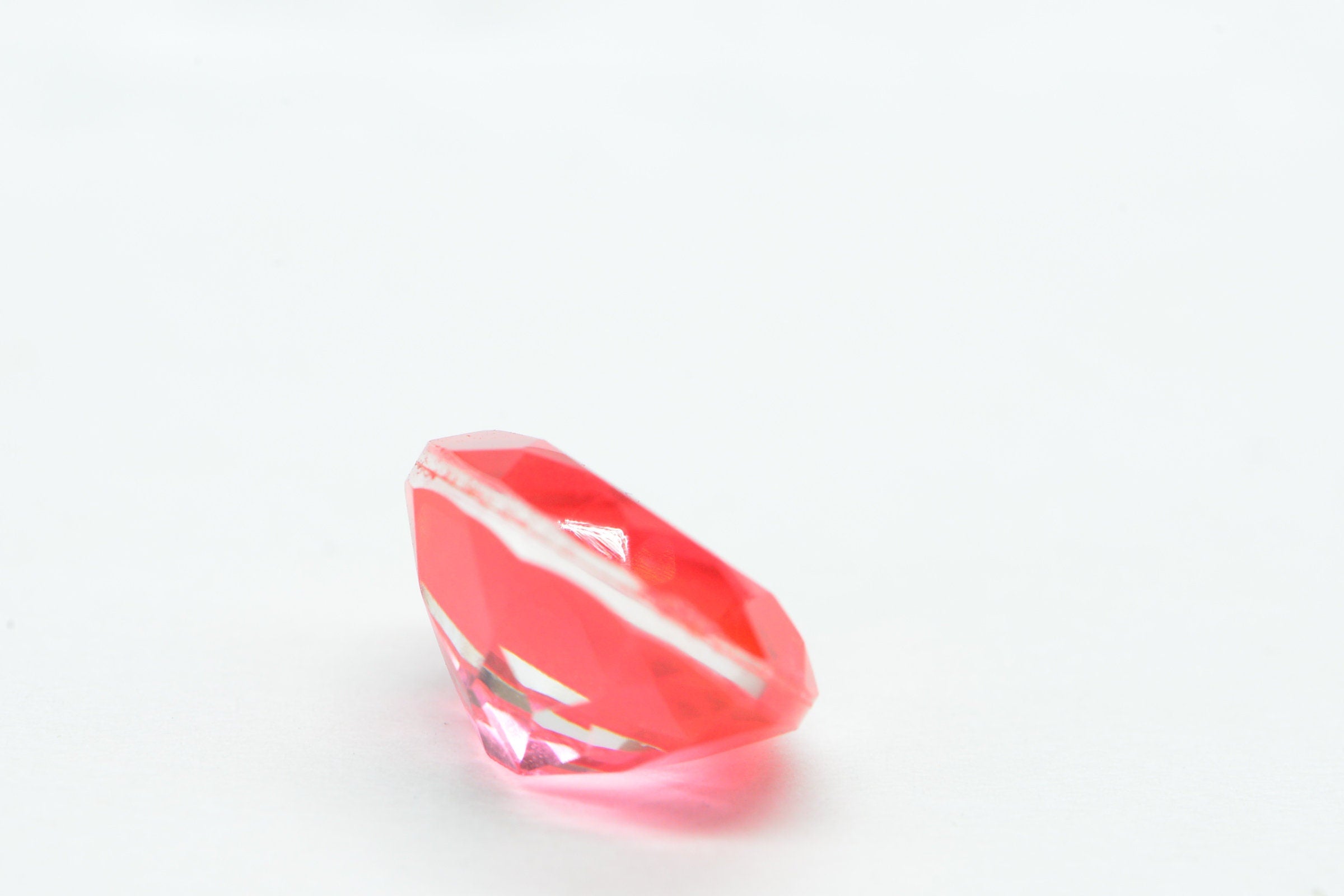 Salmon Pink  Quartz Oval 12X10mm Facet Ring size Cabochon Birthstone Gems