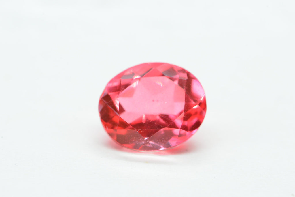 Salmon Pink  Quartz Oval 12X10mm Facet Ring size Cabochon Birthstone Gems