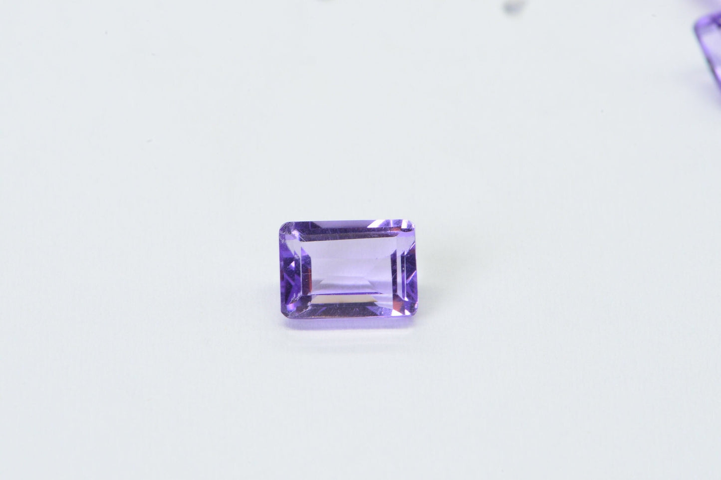 Natural Amethyst Rectangle Faceted Cabochon 7X5 mm Emerald Cut Amethyst