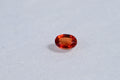 Natural Orange Sapphire: 0.35 ct Oval Loose Gem (3X4 mm)