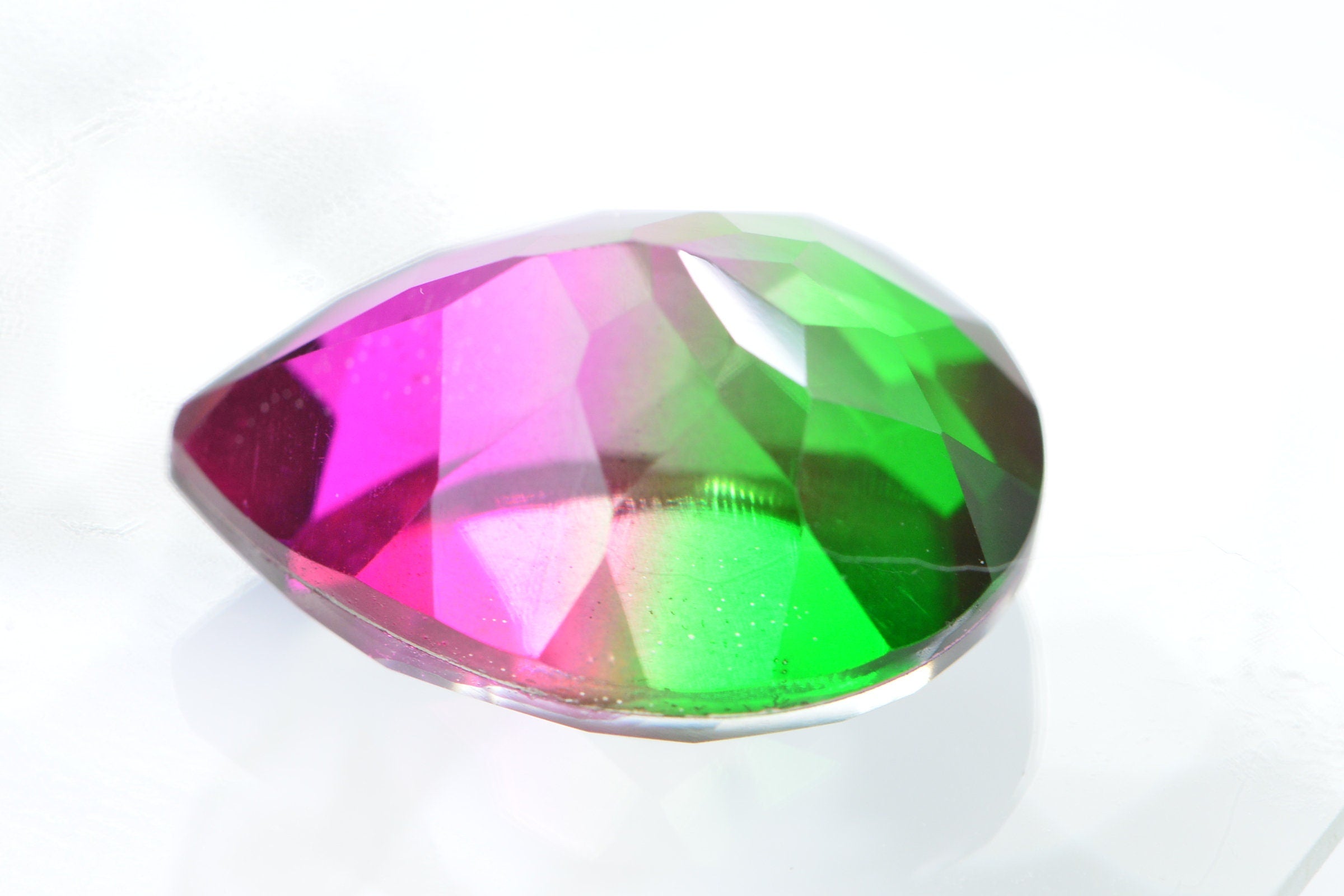 Watermelon Tourmaline Pear gems 17.4X13 mm 12.4ct Multi Color Gemstone