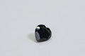 Black Tourmaline Heart Gemstone: Faceted Point Back (5mm)