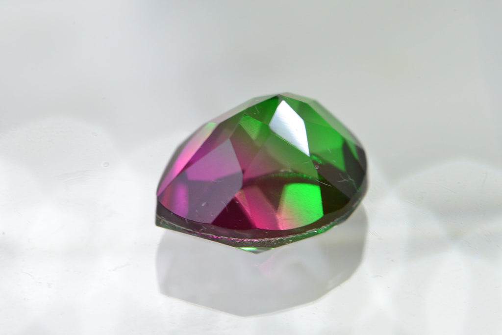 Watermelon Tourmaline Pear Cabochon 17.4X13 mm 12.4ct Multi Color Gemstone