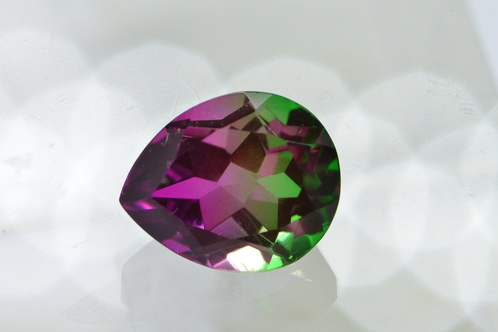 Watermelon Tourmaline Pear Cabochon 17.4X13 mm 12.4ct Multi Color Gemstone