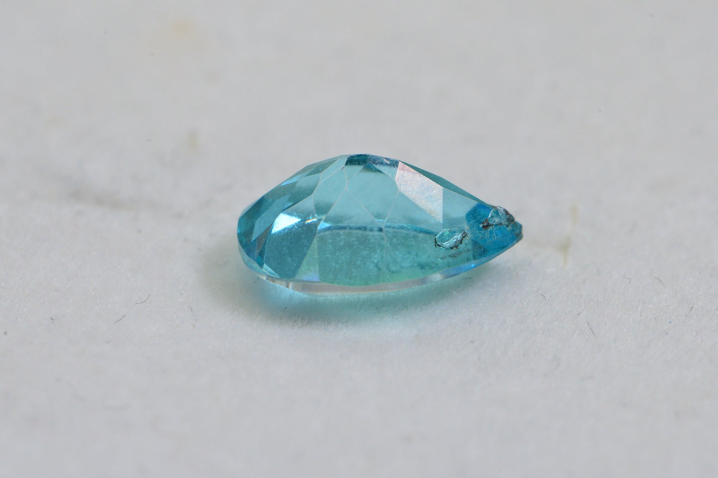 Aqua Blue Apatite Gemstone: Pear Facet, 10x7 mm